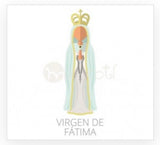 Virgen de Fátima Gargantilla Piedras de Colores