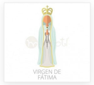 Virgen de Fátima Gargantilla Piedras de Colores
