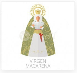 Virgen Macarena Pulsera Piedras Multicolor