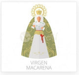 Virgen Macarena Pulsera Piedras Multicolor
