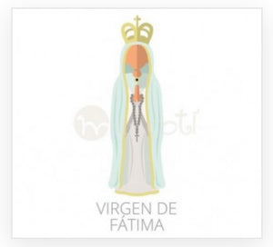 Virgen de Fátima Pulsera Piedras Multicolor