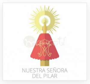 Virgen del Pilar Pulsera Piedras Multicolor